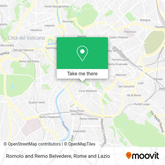 Romolo and Remo Belvedere map