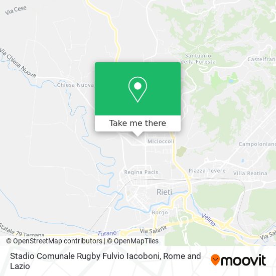 Stadio Comunale Rugby Fulvio Iacoboni map