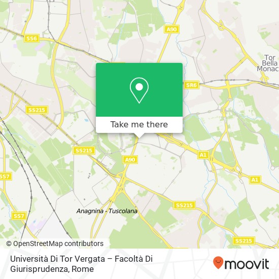 Università Di Tor Vergata – Facoltà Di Giurisprudenza map