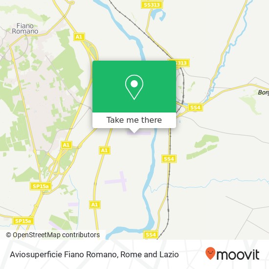 Aviosuperficie Fiano Romano map