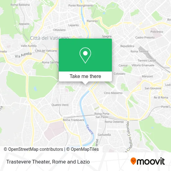 Trastevere Theater map