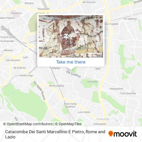 Catacombe Dei Santi Marcellino E Pietro map