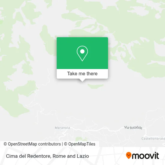 Cima del Redentore map