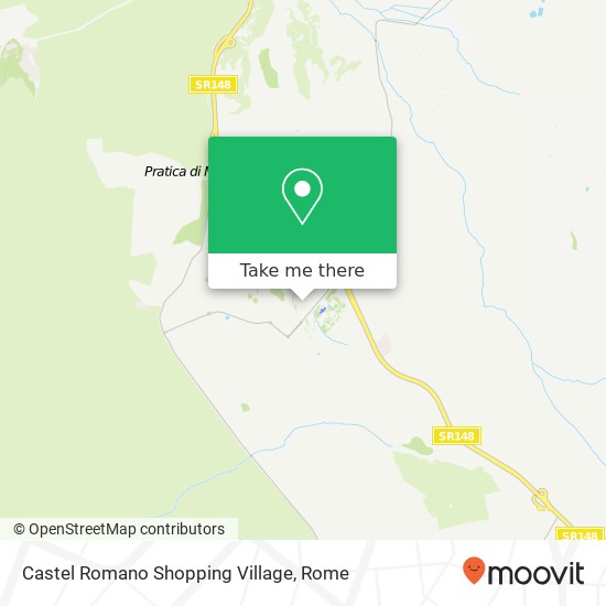 Castel Romano Shopping Village map