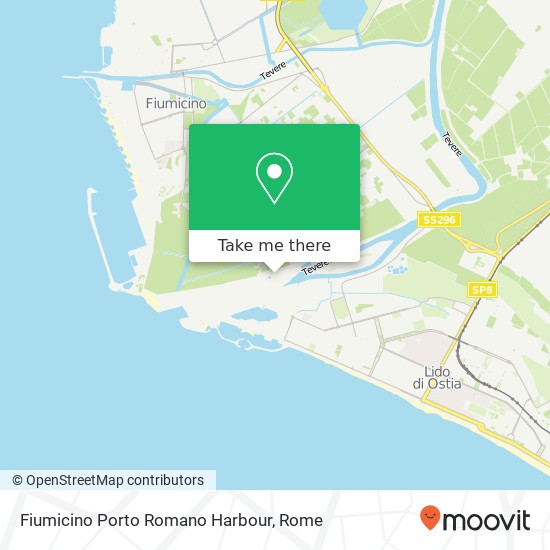 Fiumicino Porto Romano Harbour map