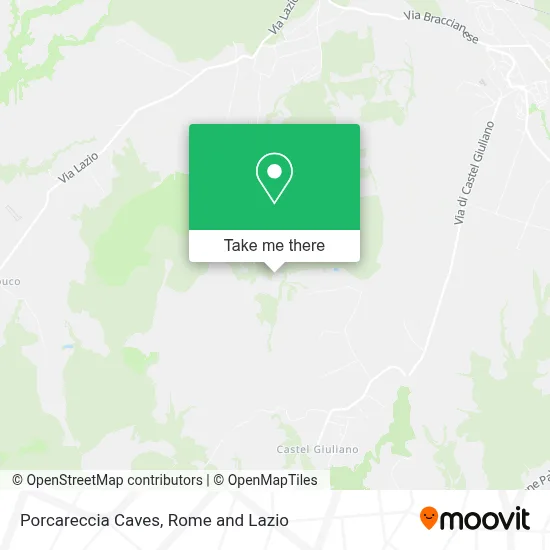 Porcareccia Caves map