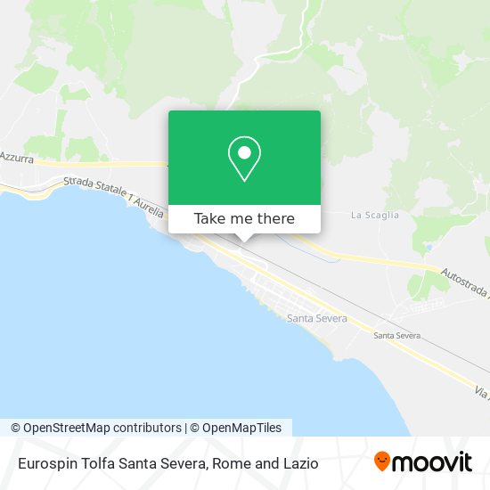 Eurospin Tolfa Santa Severa map