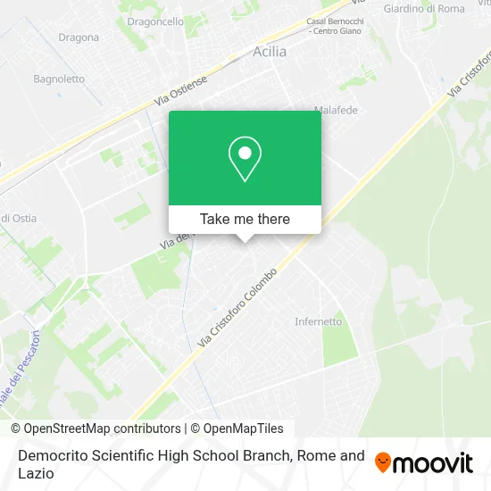Democrito Scientific High School Branch map