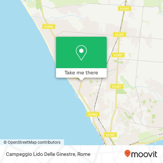 Campeggio Lido Delle Ginestre map