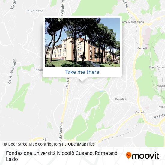 Fondazione Università Niccolò Cusano map