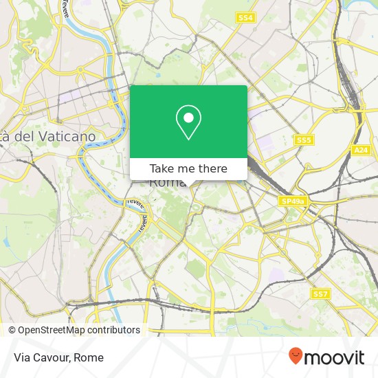 Via Cavour map