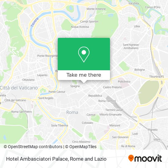 Hotel Ambasciatori Palace map