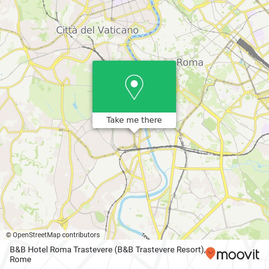 B&B Hotel Roma Trastevere (B&B Trastevere Resort) map