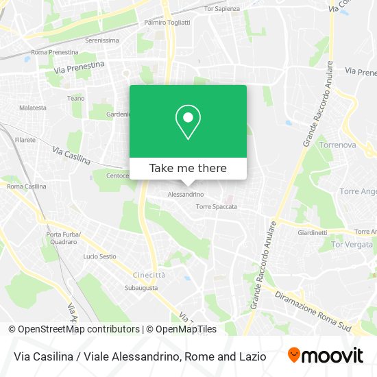 Via Casilina / Viale Alessandrino map