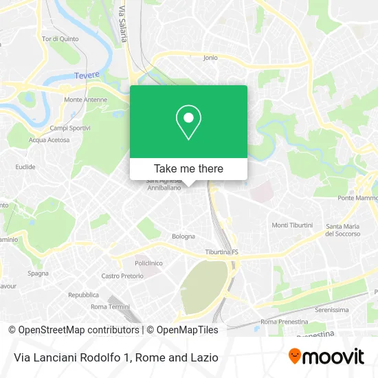 Rodolfo Lanciani Street 1 map