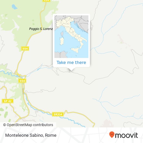 Monteleone Sabino map