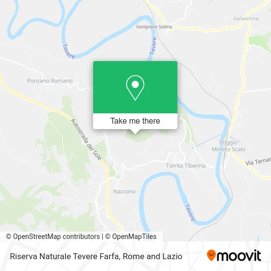 Tevere Farfa Nature Reserve map