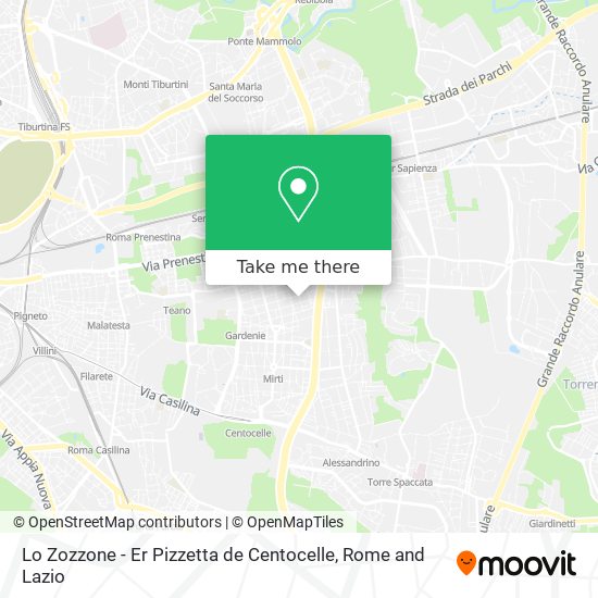 Lo Zozzone - Er Pizzetta de Centocelle map