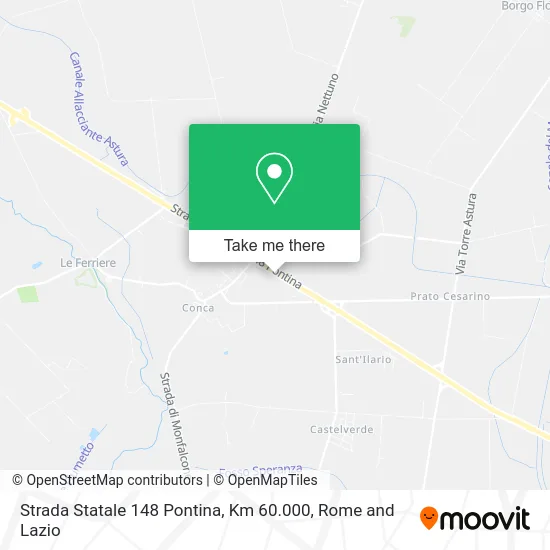 Pontina State Road 148, Km 60.000 map