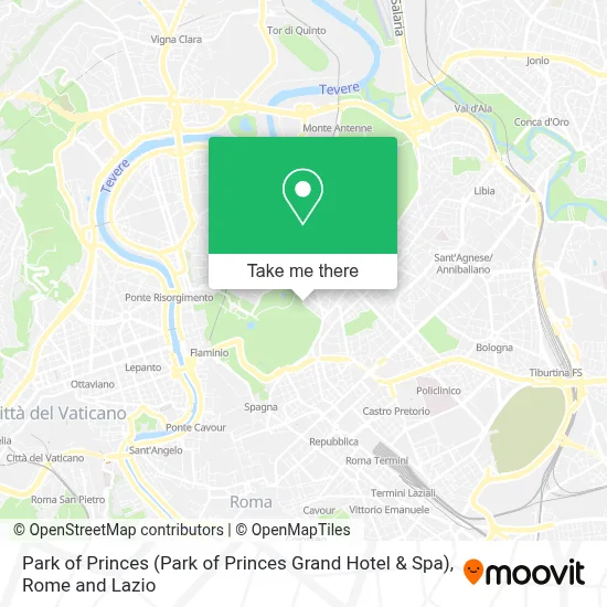 Park of Princes (Park of Princes Grand Hotel & Spa) map