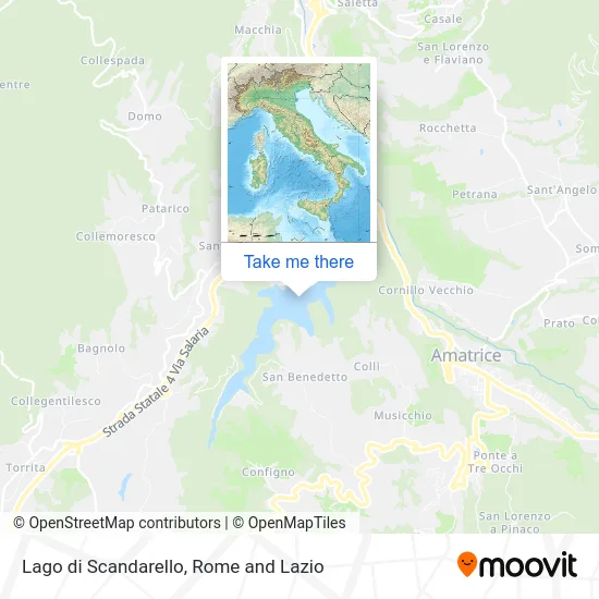 Scandarello Lake map