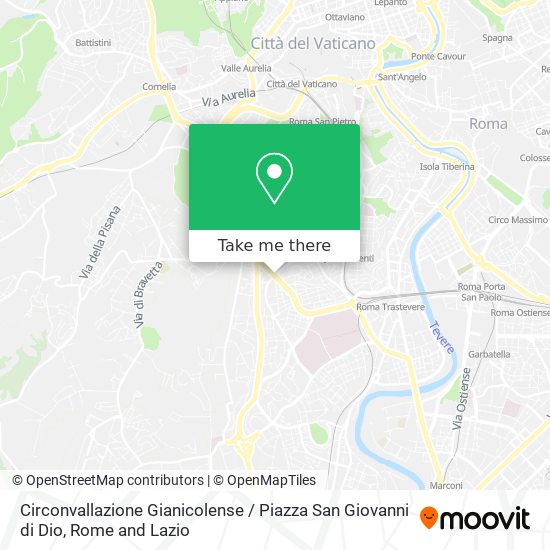 Circonvallazione Gianicolense / Piazza San Giovanni di Dio map