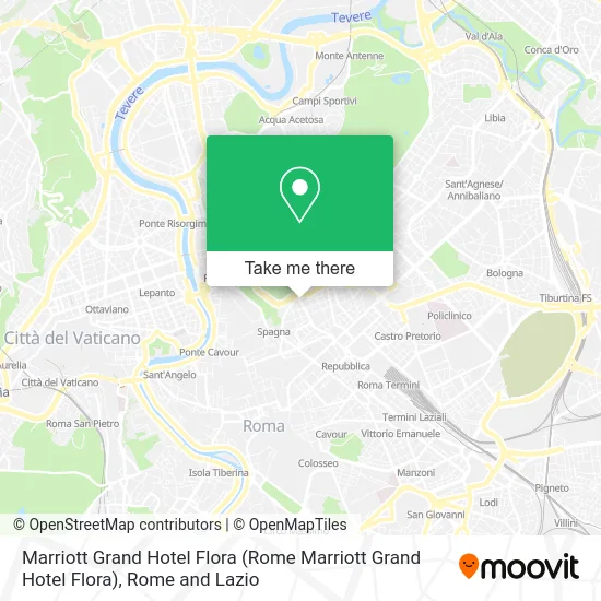 Marriott Grand Hotel Flora map