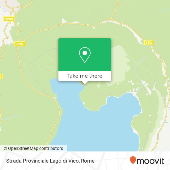 Strada Provinciale Lago di Vico map