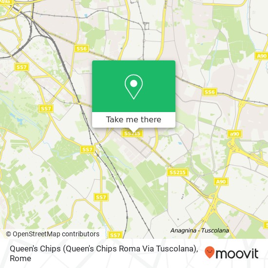 Queen's Chips (Queen's Chips Roma Via Tuscolana) map