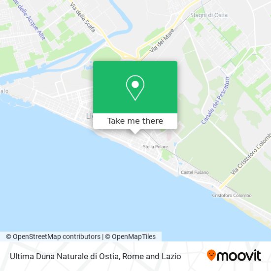 Ultima Duna Naturale di Ostia map