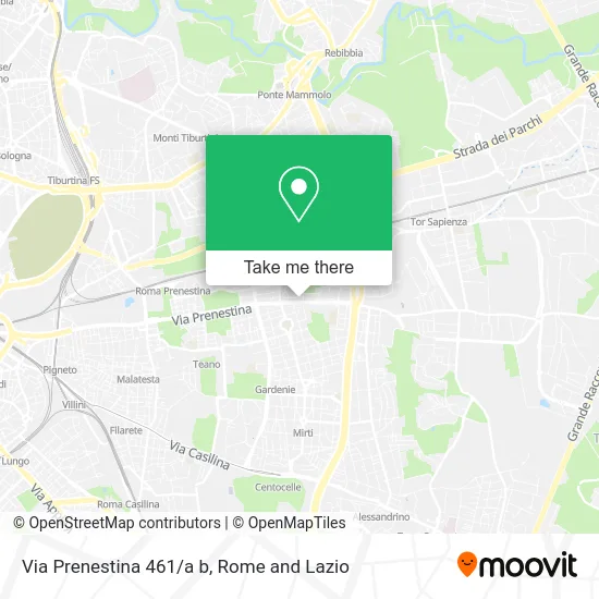 Prenestina Street 461/a b map