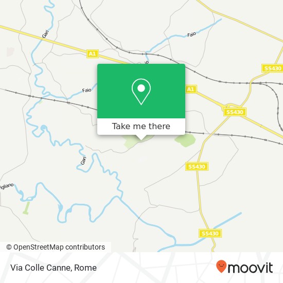 Via Colle Canne map