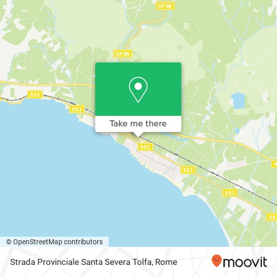 Strada Provinciale Santa Severa Tolfa map