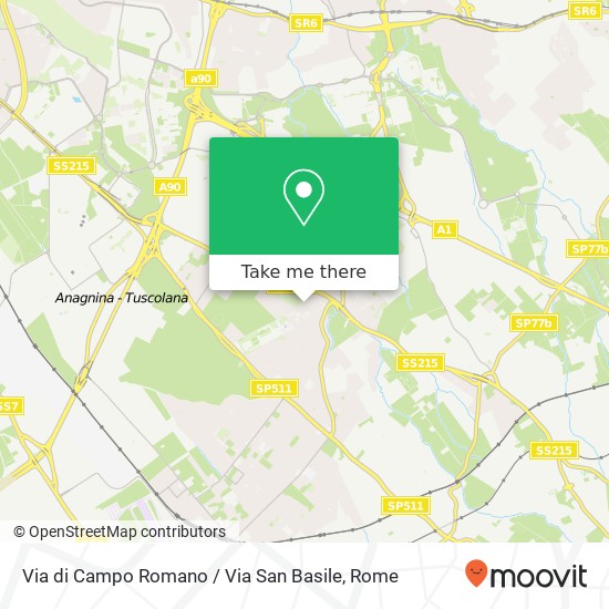 Via di Campo Romano / Via San Basile map