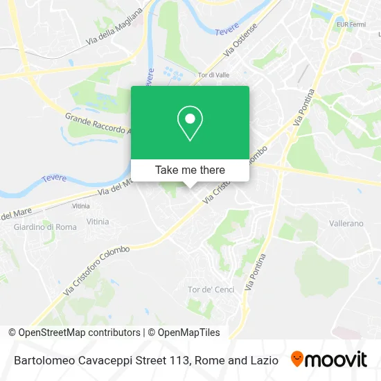 Bartolomeo Cavaceppi Street 113 map