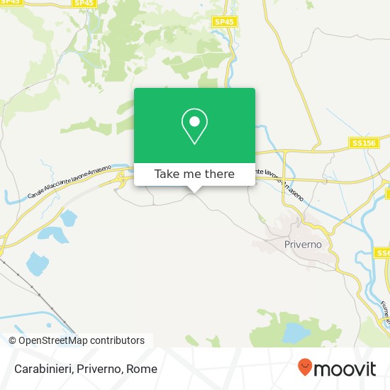 Carabinieri, Priverno map