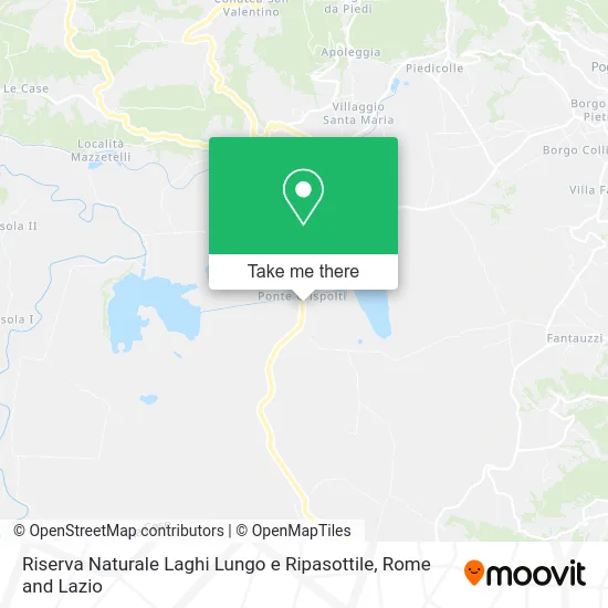 Natural Reserve of Lungo and Ripasottile Lakes map