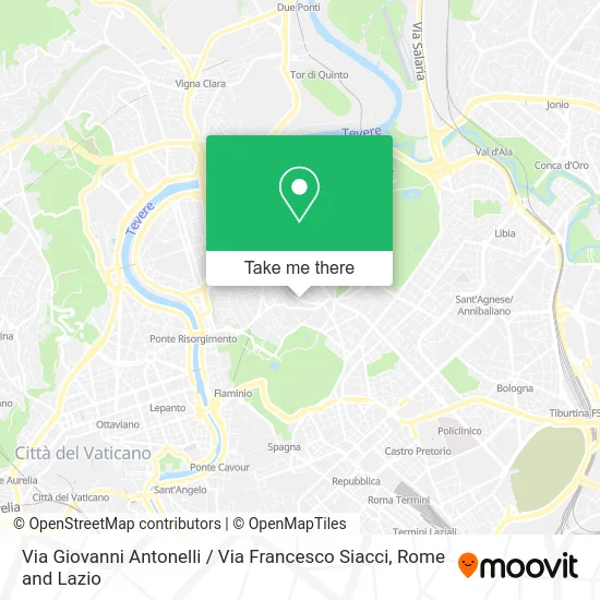 Giovanni Antonelli Street / Francesco Siacci Street map