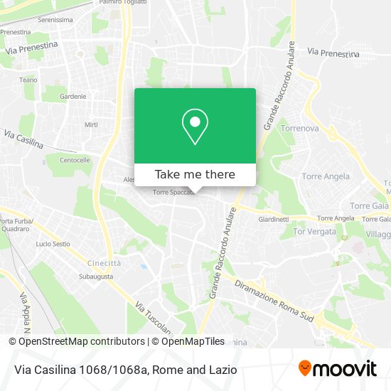 Via Casilina 1068/1068a map