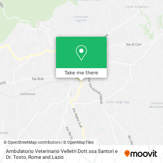 Ambulatorio Veterinario Velletri Dott.ssa Santori e Dr. Tosto map