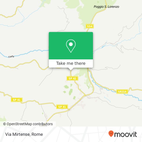 Via Mirtense map