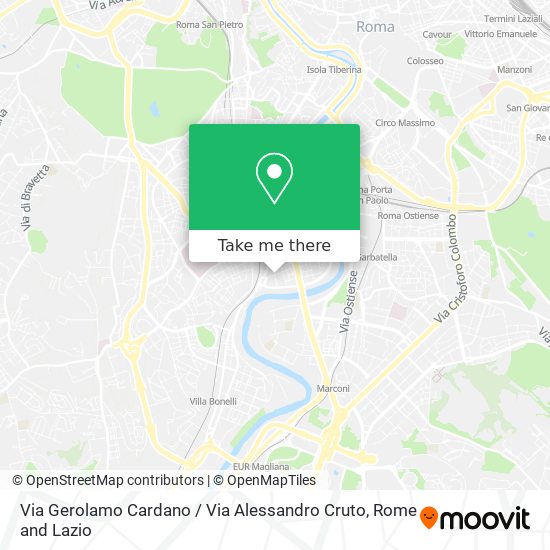 Via Gerolamo Cardano / Via Alessandro Cruto map