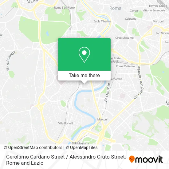 Gerolamo Cardano Street / Alessandro Cruto Street map