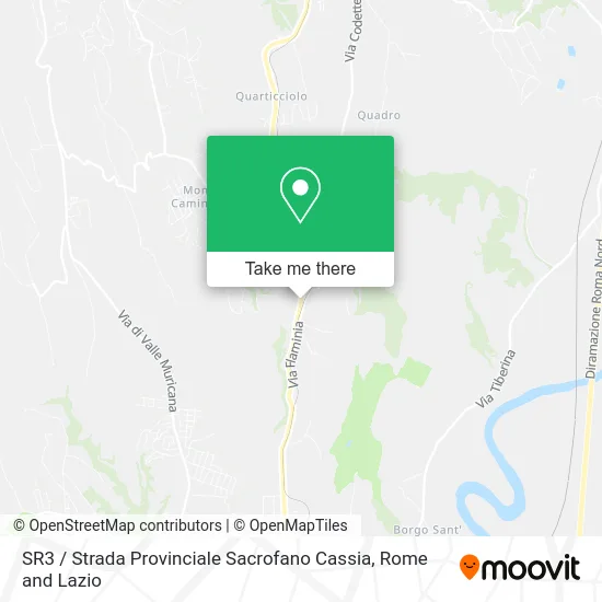 SR3 / Sacrofano Cassia Provincial Road map