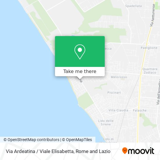 Via Ardeatina / Viale Elisabetta map