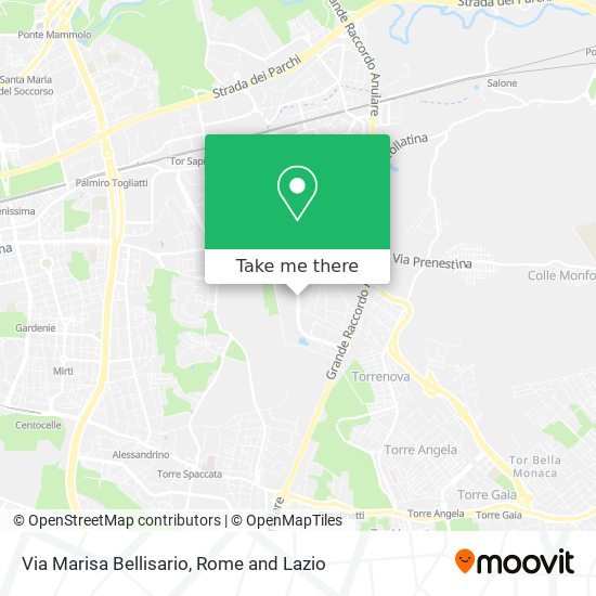 Via Marisa Bellisario map