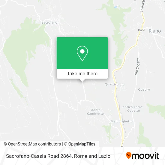Sacrofano-Cassia Road 2864 map