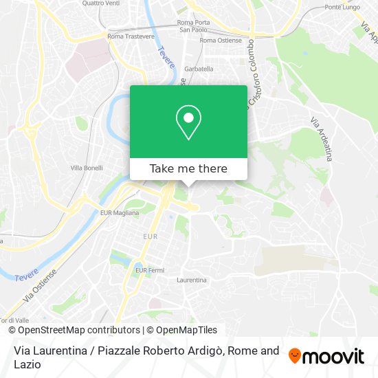 Via Laurentina / Piazzale Roberto Ardigò map