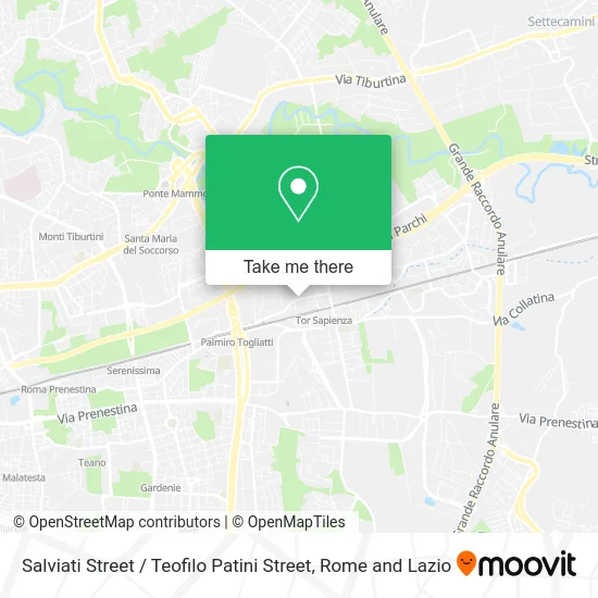 Salviati Street / Teofilo Patini Street map