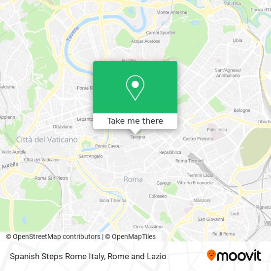 Spanish Steps Rome Italy map